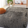 Safavieh Paris Shag 5' X 8' Hand Tufted Polyester Rug in Titanium