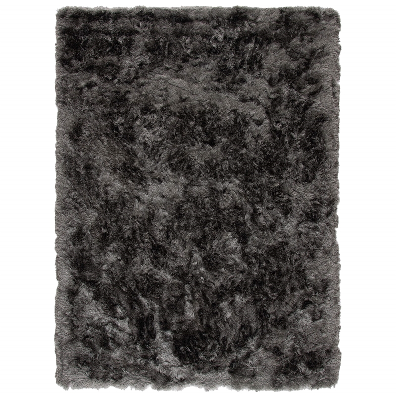 Safavieh Paris Shag 5' X 8' Hand Tufted Polyester Rug in Titanium