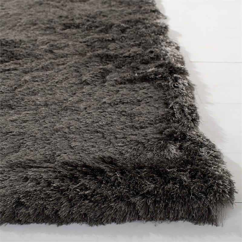 Safavieh Paris Shag 5' X 8' Hand Tufted Polyester Rug in Titanium
