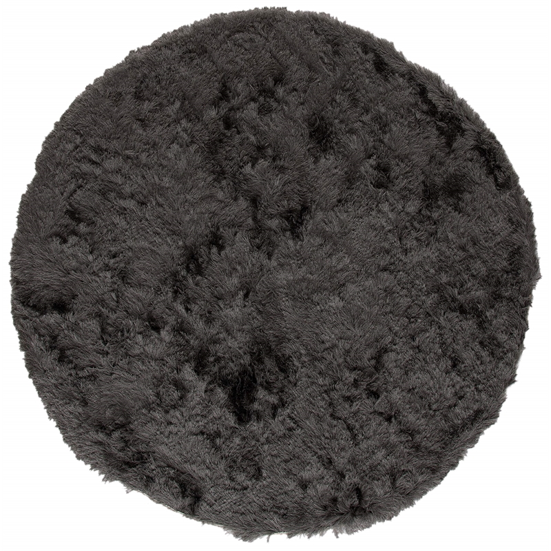 Safavieh Paris Shag 7' Round Hand Tufted Rug in Titanium