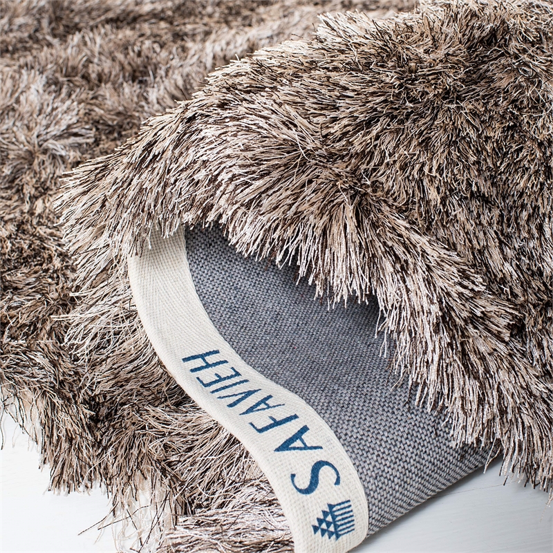 Safavieh Paris Shag 5' X 8' Hand Tufted Polyester Rug in Sable