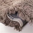 Safavieh Paris Shag 7' Round Hand Tufted Polyester Rug in Sable