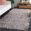 Safavieh Paris Shag 9' Square Hand Tufted Polyester Rug in Sable