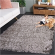 Safavieh Paris Shag 9' Square Hand Tufted Polyester Rug in Sable