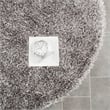 Safavieh Paris Shag 7' Round Hand Tufted Rug in Gray and Gray