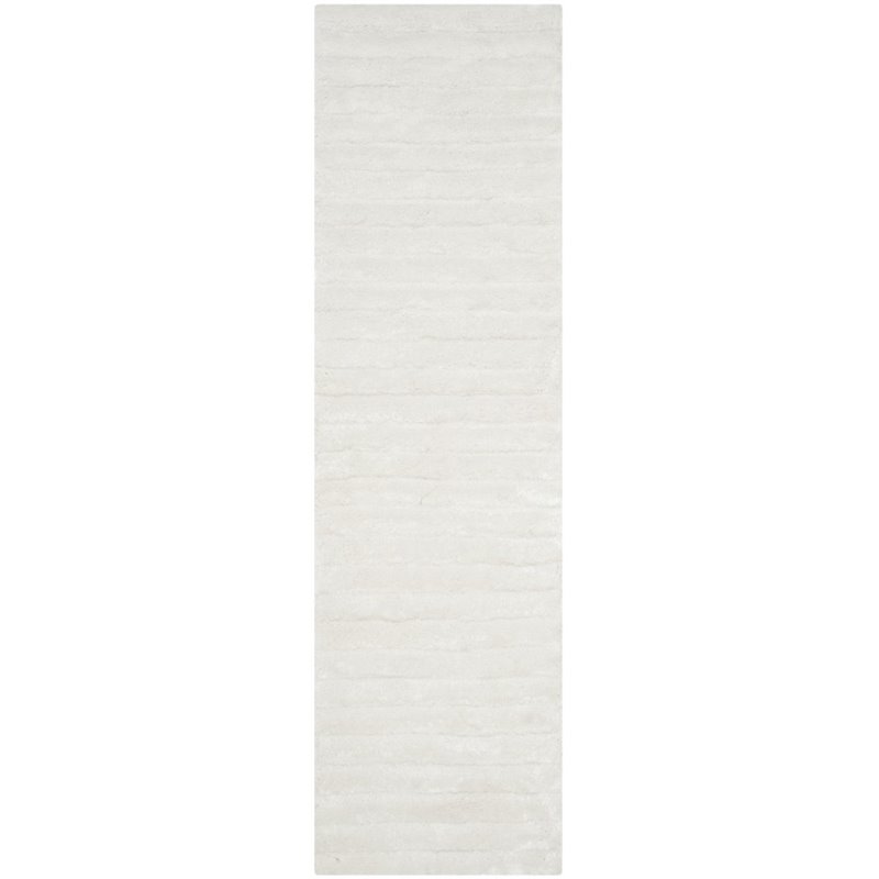 Safavieh 3D Shag 6' Round Hand Tufted Rug in Pearl