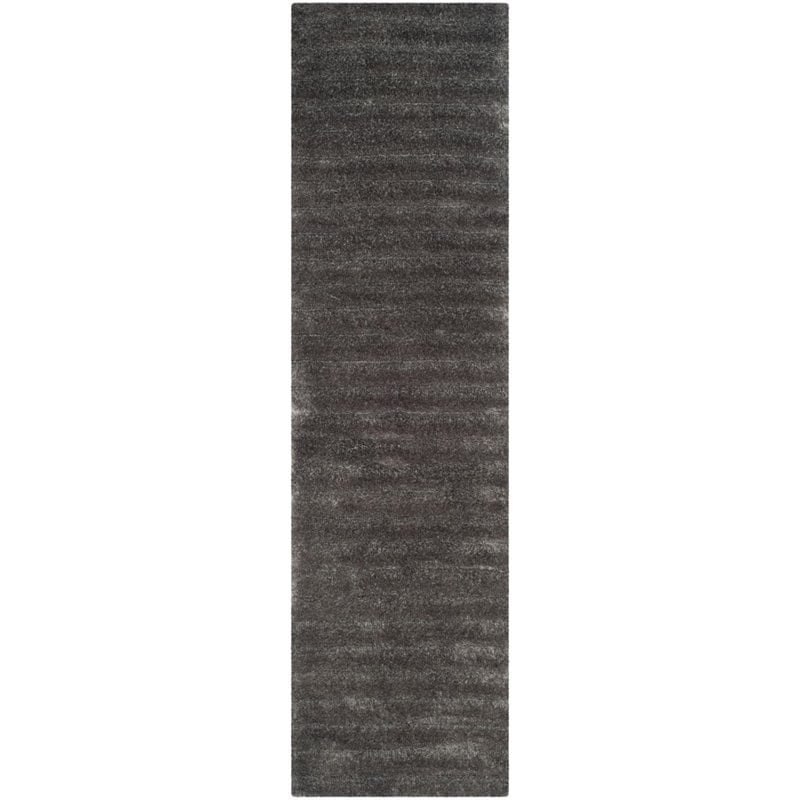 Safavieh 3D Shag 6' Round Hand Tufted Rug in Silver