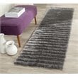 Safavieh 3D Shag 6' Round Hand Tufted Rug in Silver