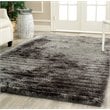 Safavieh 3D Shag 6' Round Hand Tufted Rug in Silver