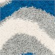 Safavieh Shag 5' Round Power Loomed Rug in Blue and Gray