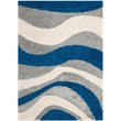 Safavieh Shag 5' Round Power Loomed Rug in Blue and Gray