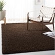 Safavieh Athens Shag 3' X 5' Power Loomed Polypropylene Rug in Brown
