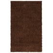 Safavieh Athens Shag 3' X 5' Power Loomed Polypropylene Rug in Brown
