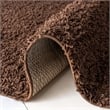 Safavieh Athens Shag 3' X 5' Power Loomed Polypropylene Rug in Brown