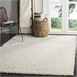 Safavieh Athens Shag 3' X 5' Power Loomed Polypropylene Rug in White