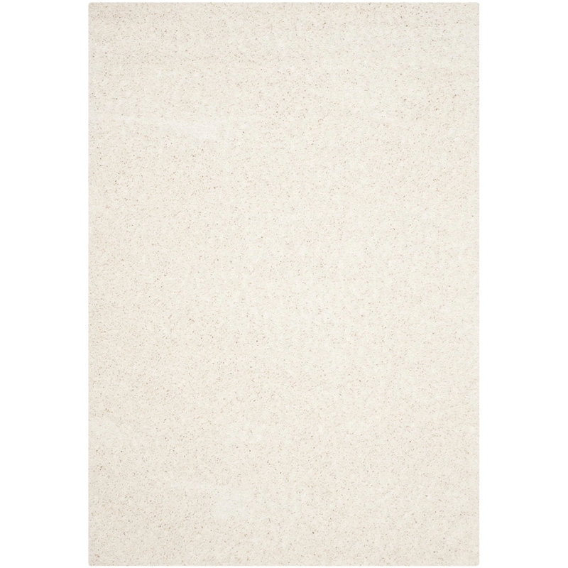 Safavieh Athens Shag 6' X 9' Power Loomed Polypropylene Rug in White