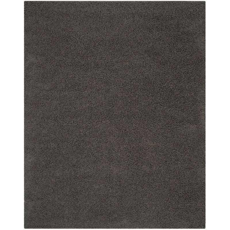 Safavieh Athens Shag 10' X 14' Power Loomed Rug in Dark Gray
