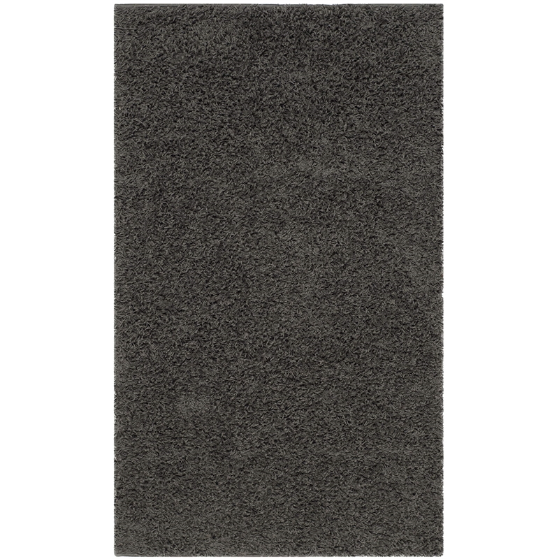 Safavieh Athens Shag 3' X 5' Power Loomed Rug in Dark Gray