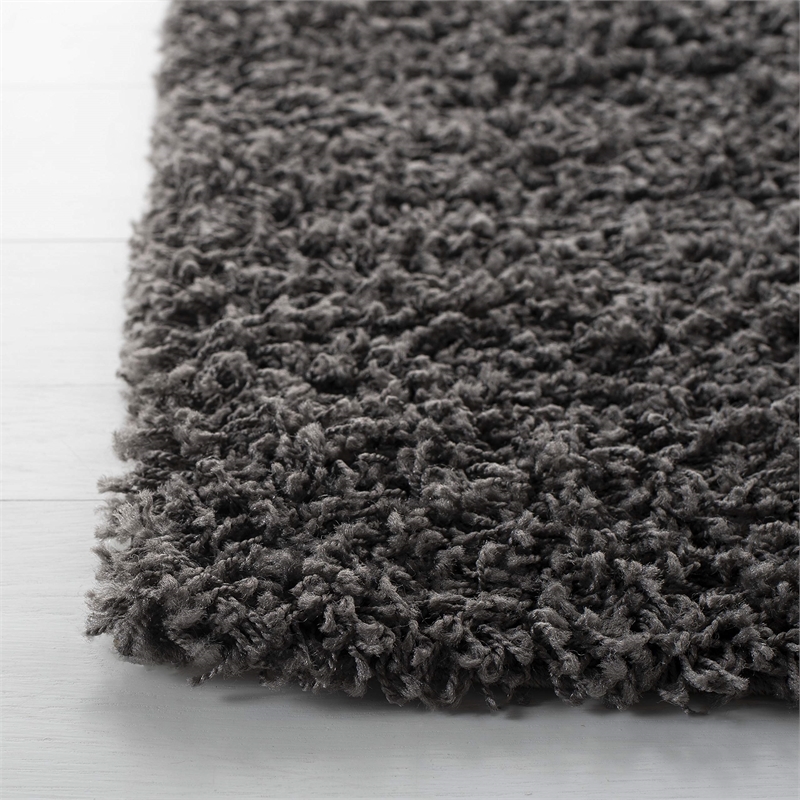 Safavieh Athens Shag 3' X 5' Power Loomed Rug in Dark Gray