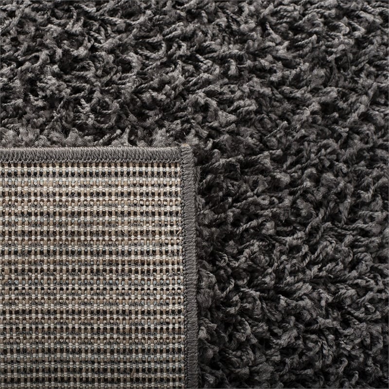 Safavieh Athens Shag 6' X 9' Power Loomed Rug in Dark Gray