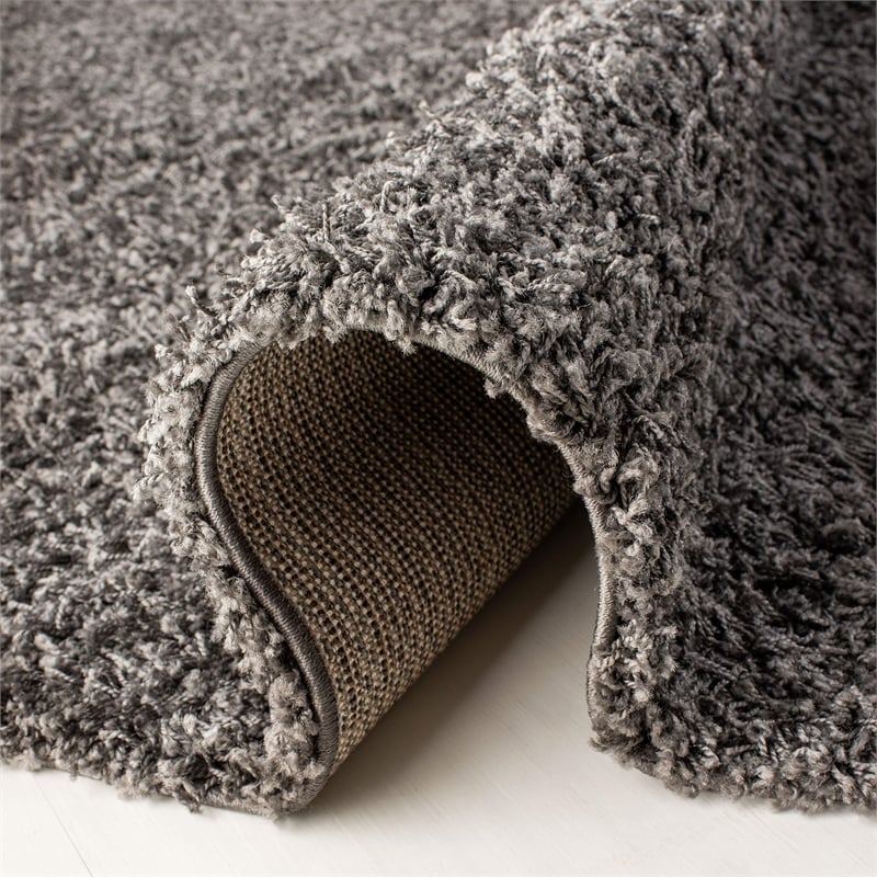 Safavieh Athens Shag 9' X 12' Power Loomed Rug in Dark Gray