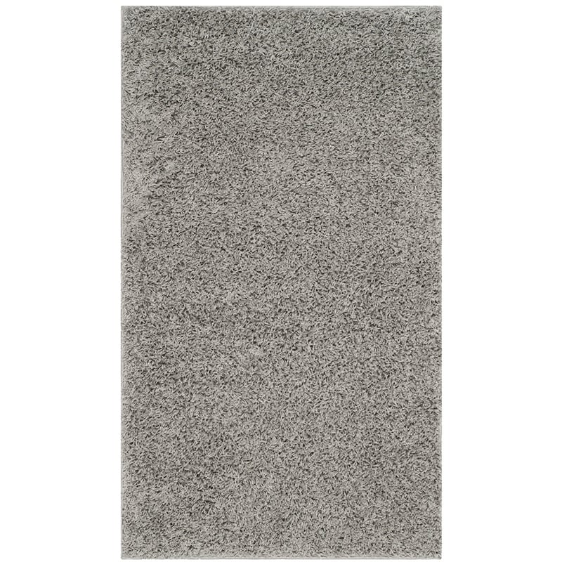 Safavieh Athens Shag 3' X 5' Power Loomed Rug in Light Gray
