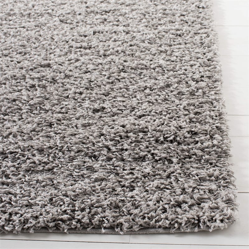 Safavieh Athens Shag 3' X 5' Power Loomed Rug in Light Gray