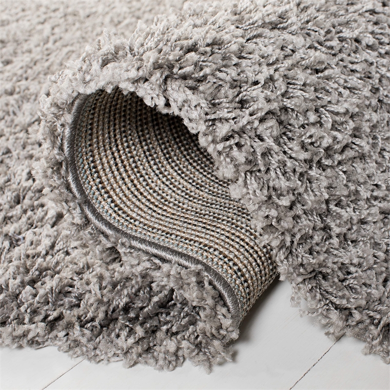 Safavieh Athens Shag 6' X 9' Power Loomed Rug in Light Gray