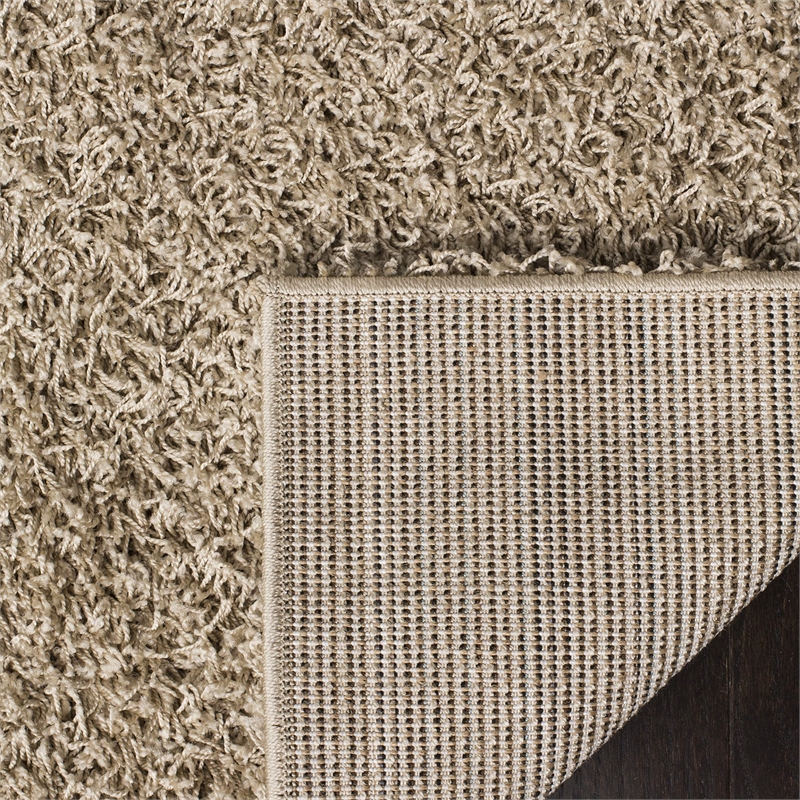 Safavieh Athens Shag 9' X 12' Power Loomed Polypropylene Rug in Beige