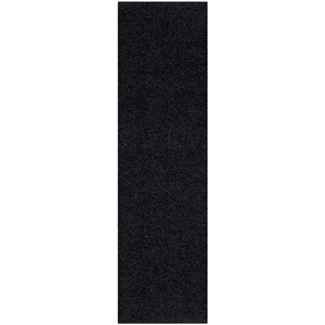 Safavieh Athens Shag 2'3&quot X 8' Power Loomed Polypropylene Rug in Black