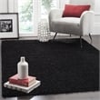 Safavieh Athens Shag 4' X 6' Power Loomed Polypropylene Rug in Black