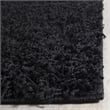 Safavieh Athens Shag 4' X 6' Power Loomed Polypropylene Rug in Black