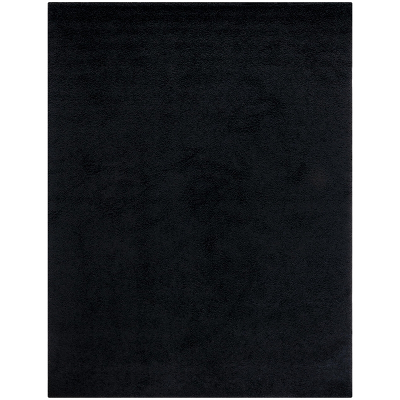 Safavieh Athens Shag 9' X 12' Power Loomed Polypropylene Rug in Black