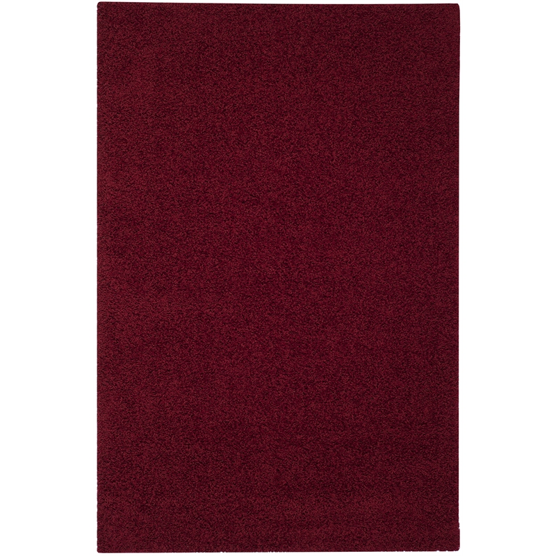 Safavieh Athens Shag 4' X 6' Power Loomed Polypropylene Rug in Red