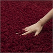 Safavieh Athens Shag 4' X 6' Power Loomed Polypropylene Rug in Red