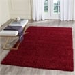 Safavieh Athens Shag 6' X 9' Power Loomed Polypropylene Rug in Red