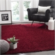 Safavieh Athens Shag 9' X 12' Power Loomed Polypropylene Rug in Red