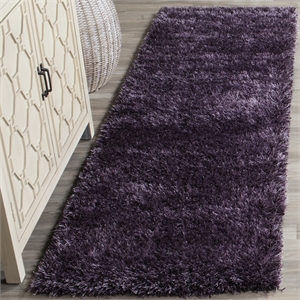 Safavieh Charlotte Shag 2'3&quot X 8' Power Loomed Rug in Lavander