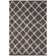 Safavieh Dallas Shag 8' X 10' Power Loomed Rug in Dark Gray and Ivory