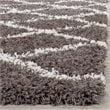 Safavieh Dallas Shag 8' X 10' Power Loomed Rug in Dark Gray and Ivory