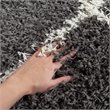 Safavieh Dallas Shag 8' X 10' Power Loomed Rug in Dark Gray and Ivory
