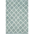 Safavieh Dallas Shag 10' X 14' Power Loomed Rug in Seafoam and Ivory