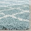 Safavieh Dallas Shag 10' X 14' Power Loomed Rug in Seafoam and Ivory