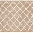 Safavieh Dallas Shag 4' X 6' Power Loomed Rug in Beige and Ivory