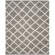Safavieh Dallas Shag 3' X 5' Power Loomed Rug in Gray and Ivory