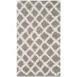 Safavieh Dallas Shag 4' X 6' Power Loomed Rug in Gray and Ivory