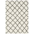 Safavieh Dallas Shag 4' X 6' Power Loomed Rug in Ivory and Dark Green