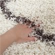 Safavieh Dallas Shag 6' X 9' Power Loomed Rug in Ivory and Dark Green