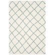Safavieh Dallas Shag 3' X 5' Power Loomed Rug in Ivory and Seafoam