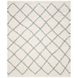 Safavieh Dallas Shag 4' X 6' Power Loomed Rug in Ivory and Seafoam